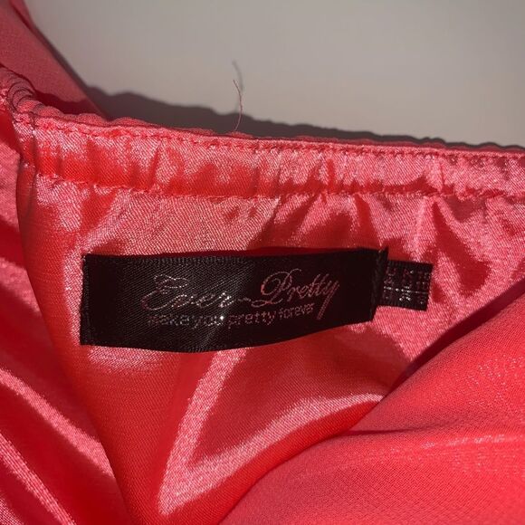 Ever Pretty // Pink High Low Dress One Shoulder - Picture 4 of 4